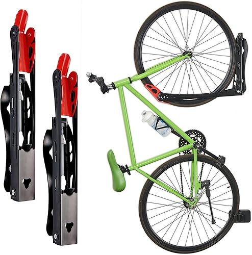 Miniatura 2 de Wallmaster BIKEPAL - Portabicicletas giratorio, sistema de almacenamiento de bicicletas montado en la pared, ahorro de espacio para el hogar y el
