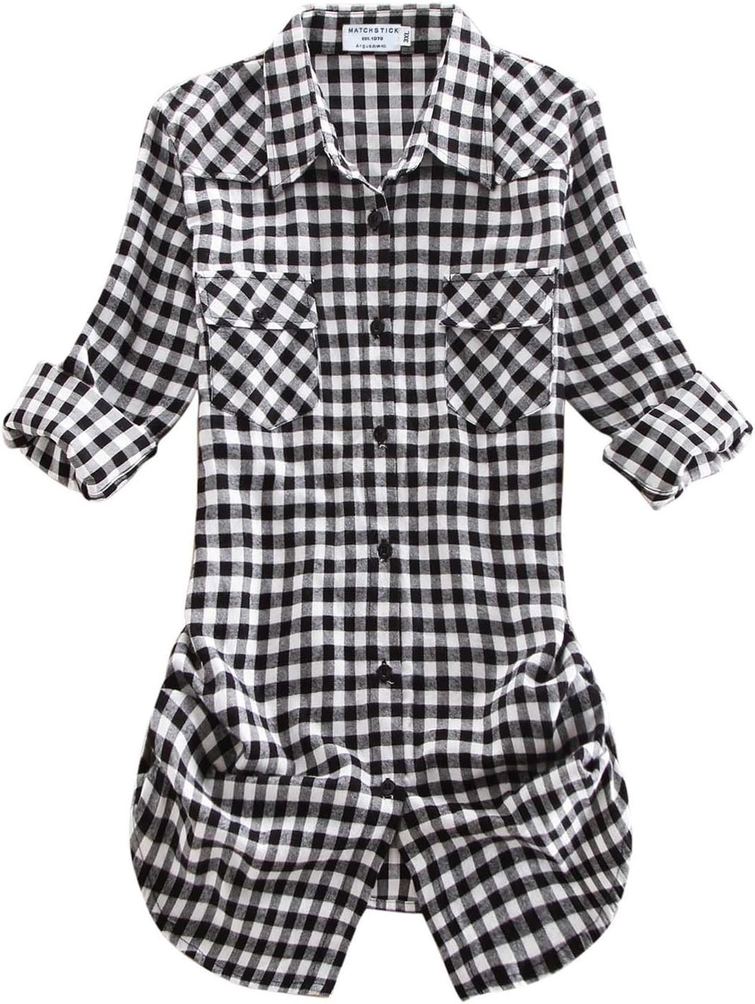 Womens Button Down Flannel Shacket