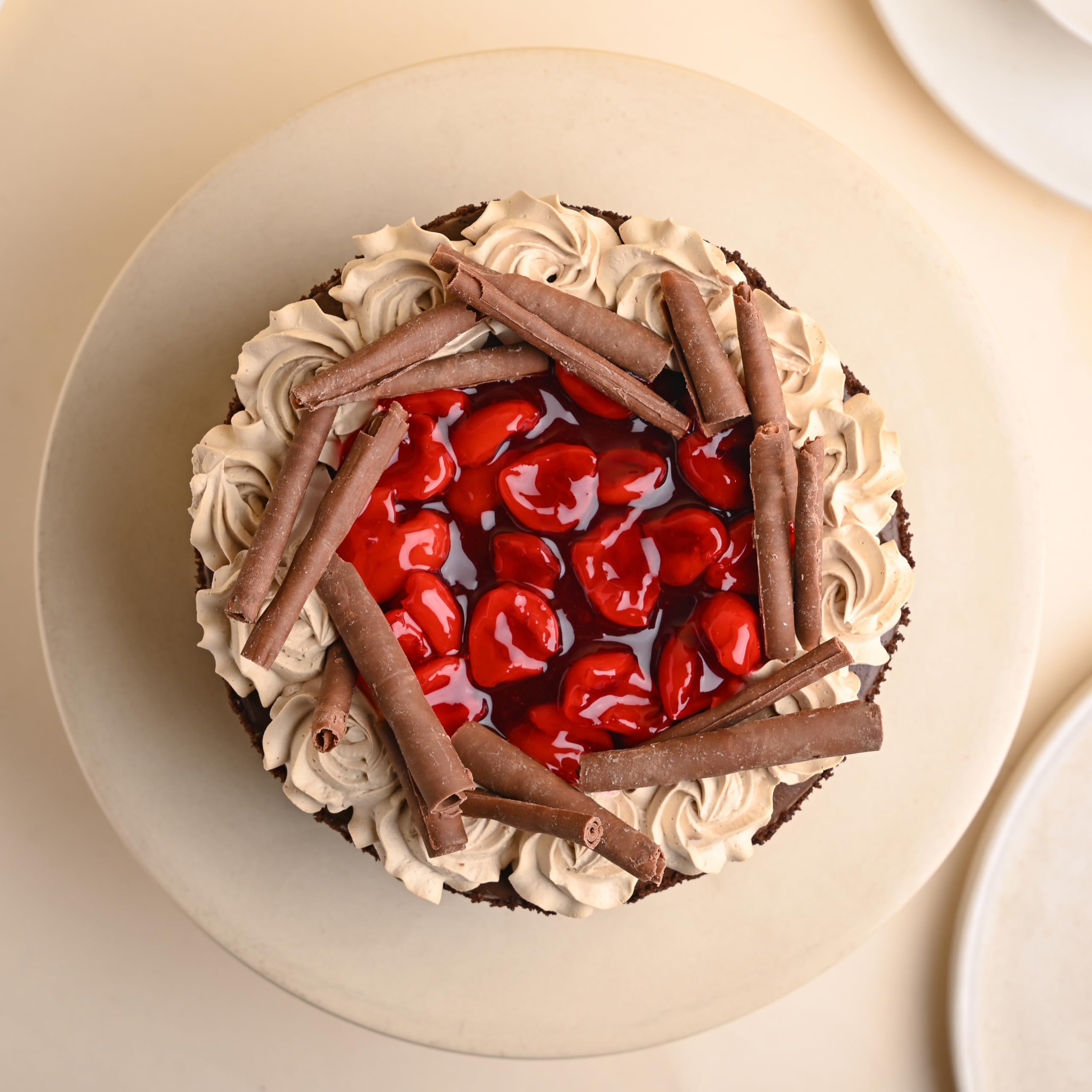 FlowerAura Delectable Cherry Black Forest Treat Delicious Cake Gift's For Birthday, Anniversery, Valentine's Day, Mother's Day, Party (0.5kg) (Same Day Delivery) 3