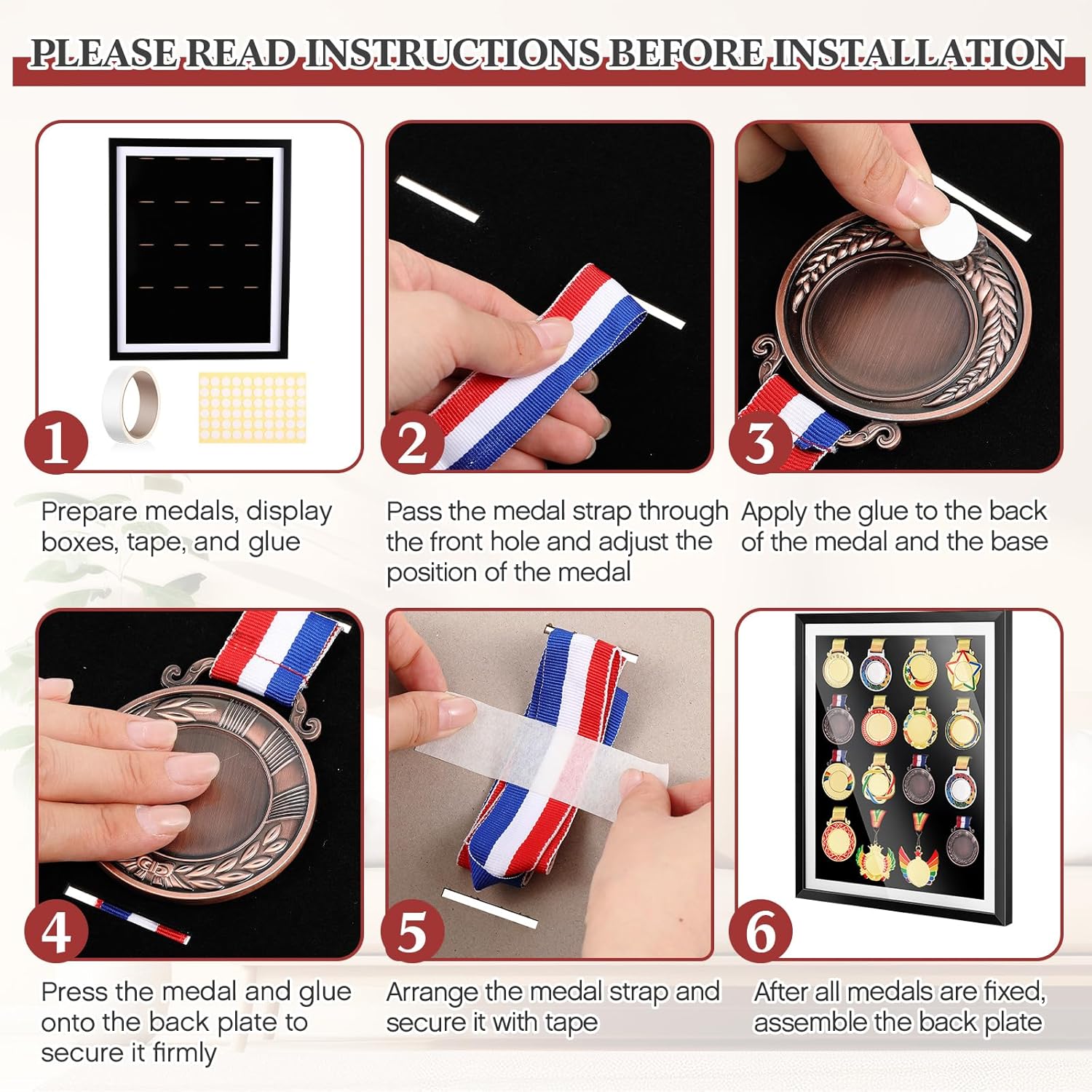 16 Medals Display Case 20.87 × 16.93 Inch Large 3D Medal Shadow Box Display Frame for Runners Marathon Triathlon Soccer Gymnastics All Sports Medals