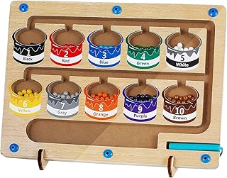 Anezka Magnetic Color and Number Maze, Montessori Colour Sorting Game Toys for Toddlers 2 3 4 5 Year Olds Counting Maths Fine Motor Skills Toys for Girls Boys Gifts