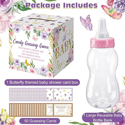 Miniatura 3 de 52 piezas geniales para juegos de baby shower, botella grande para juego de ducha, adivina cuántos caramelos, juegos de baby shower, juegos de