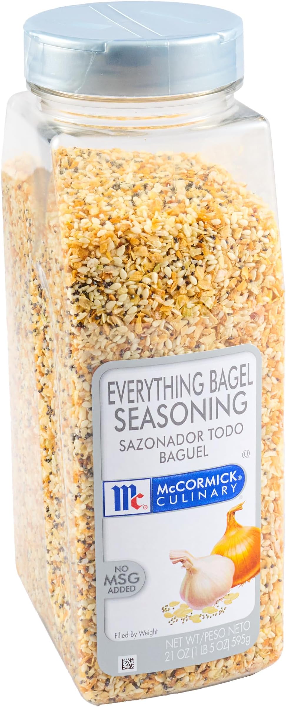 Everything Bagel Seasoning, 21 oz - One 21 Ounce Container of Everything Bagel Seasoning Blend of Poppy Seed, Sesame Seed, Garlic, Onion and Salt