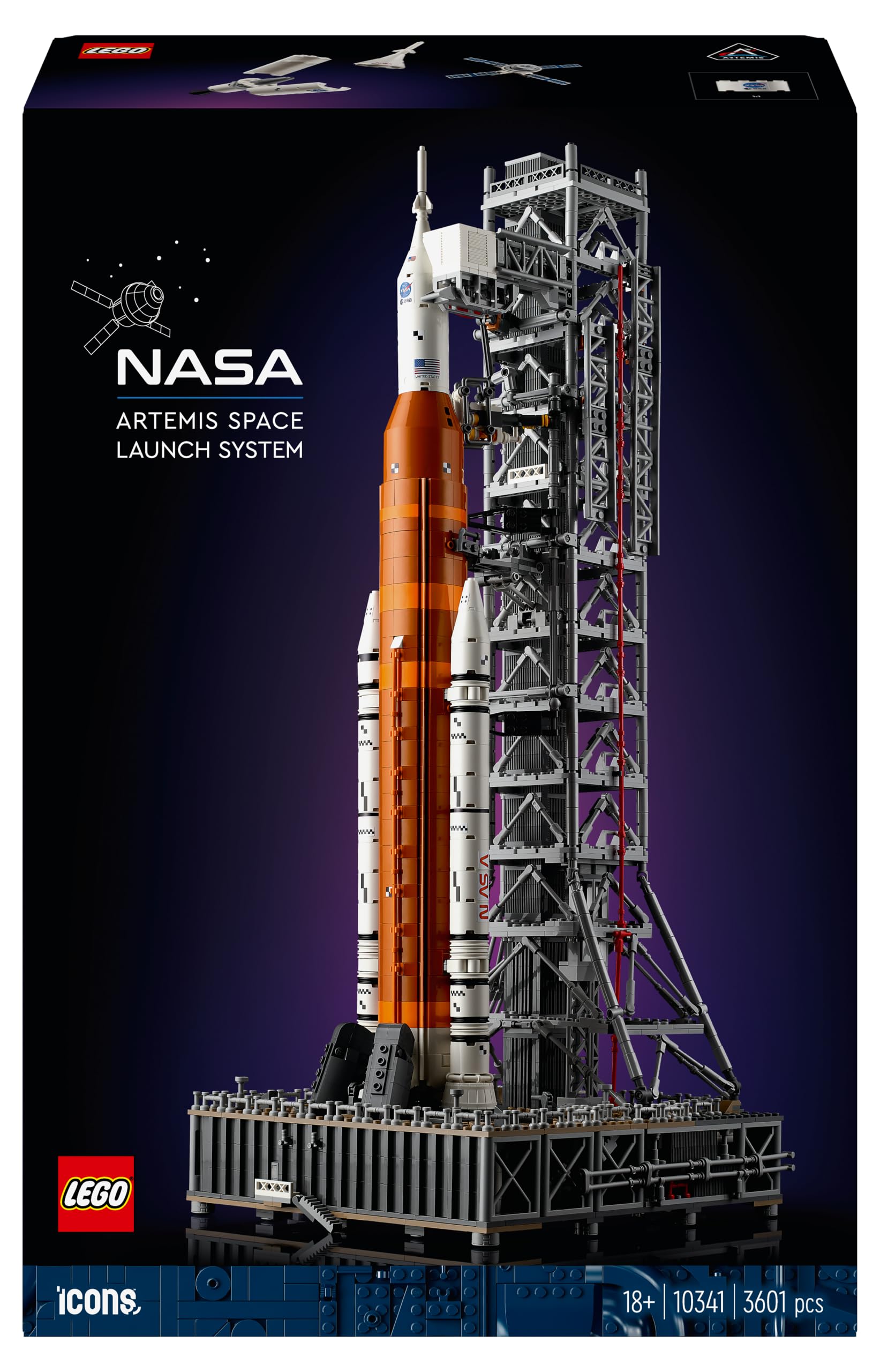 LEGO Icons Sistema di lancio spaziale NASA Artemis 10341