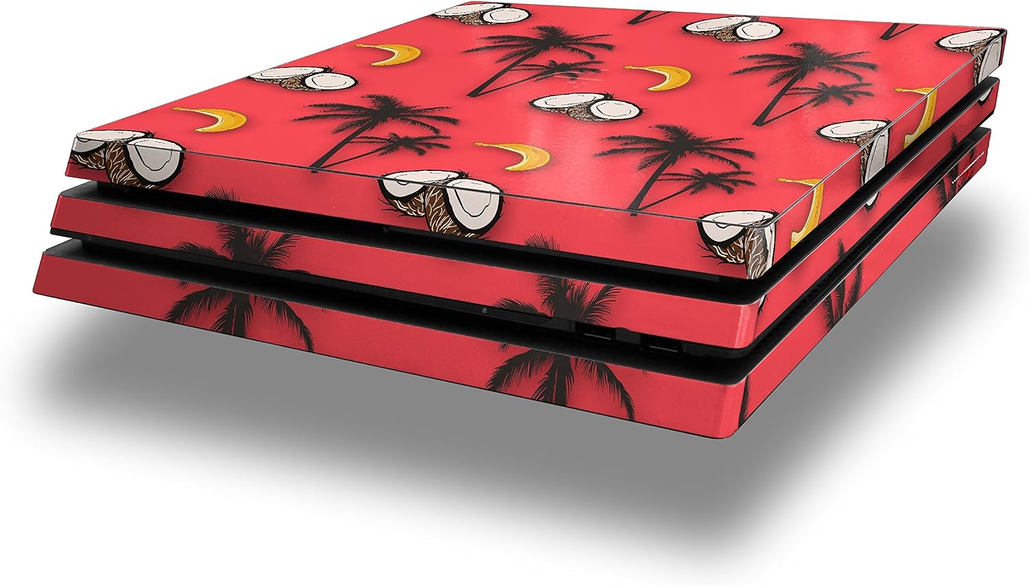 Vinyl Decal Skin Wrap Compatible with Sony PlayStation 4 Pro Console Coconuts Palm Trees and Bananas Coral