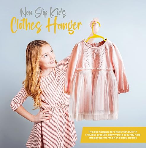 Vista 128 de Utopia Home Paquete de 40 perchas para niños, perchas de plástico de 11.5 pulgadas para armario, perchas para ropa y colgador infantil para armario