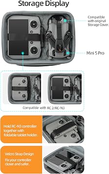 DJI Mini 5 Proアクセサリー用キャリーケース、DJI Mini 5 Pro用ポータブルトラベルケース収納バッグ、RC 2/RC-N3リモコンに対応