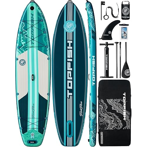 11'6x35'' Extra Wide Inflatable Paddle Boards, Ultra-Stable High Capacity SUP of 450lb/3People, Stand Up Paddle Board for Adults w/Camera Mount, 9Accessories Kit, Shoulder Strap, 100L Backpack
