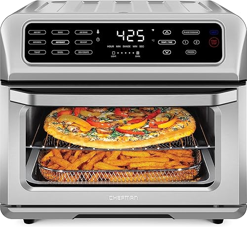 Miniatura 7 de Chefman Combo de horno tostador y freidora de aire, 15 cuartos de galón, horno de encimera para comidas rápidas y saludables, funciones de hornear,