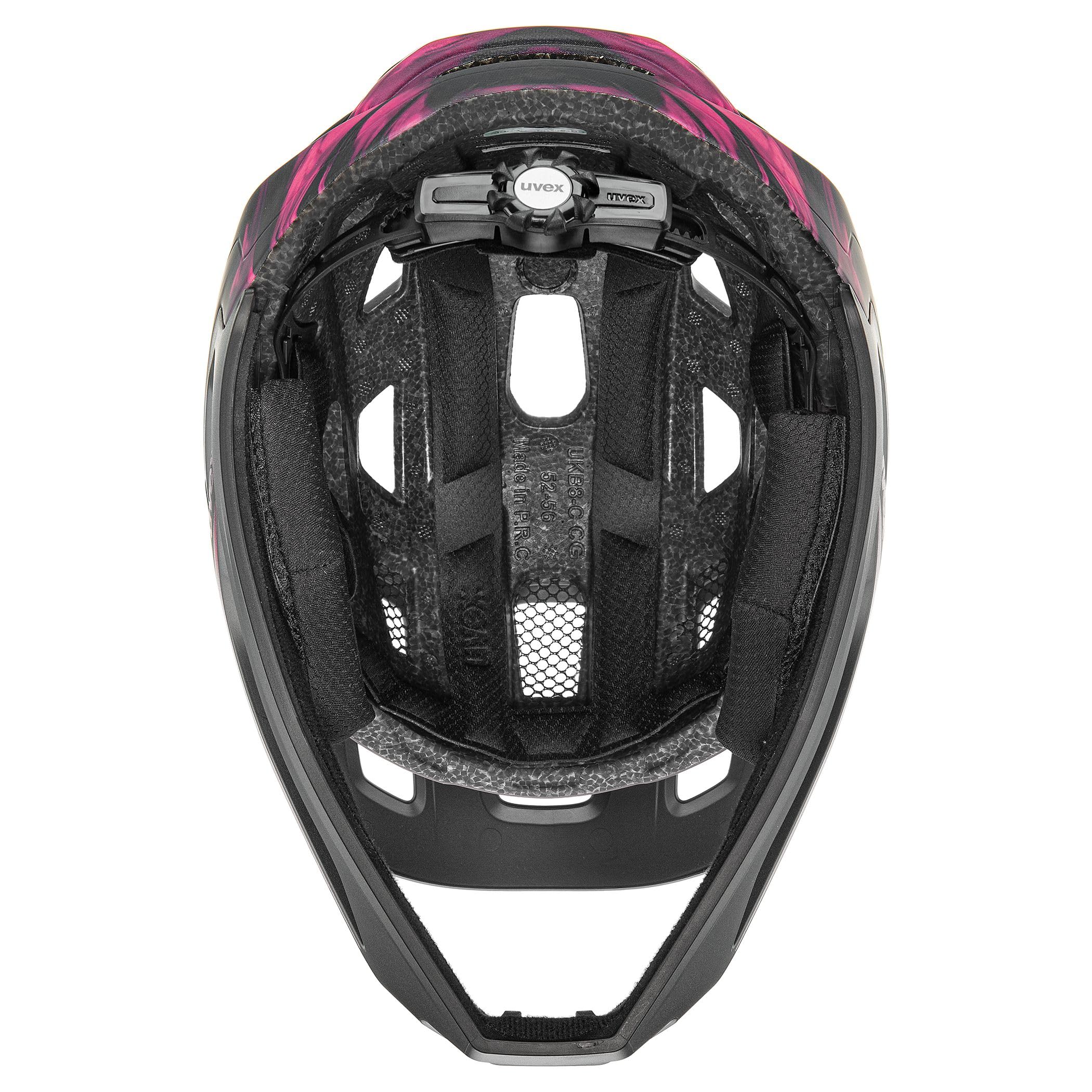 uvex react jr. fullface, kask rowerowy unisex-dzieci, cranberry matt, 52-56 cm