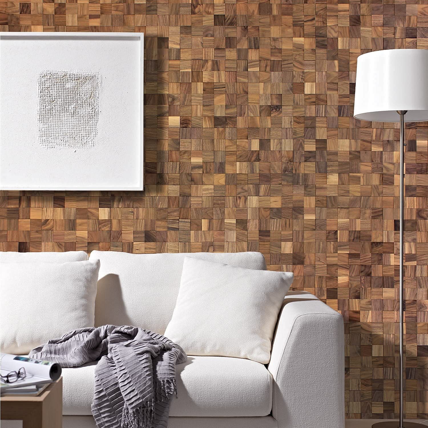 Buy wodewa Wood Cladding for Interior Walls SelfAdhesive Black Walnut