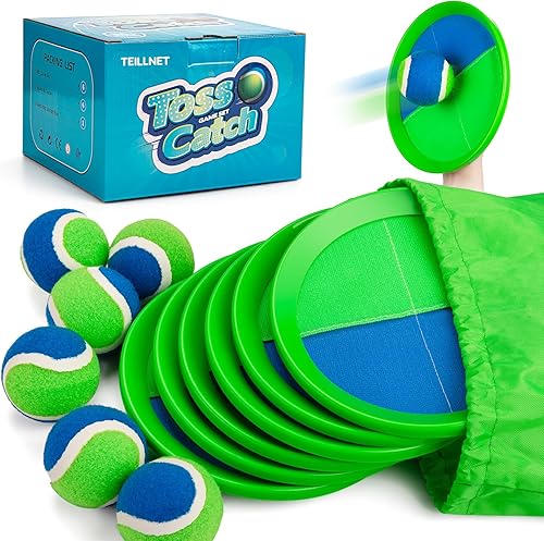 Vista 12 de Juego de pelotas para lanzar y atrapar mejorado, juegos familiares para niños, juguetes para rellenar calcetines, resistente al agua, ideal para Azul