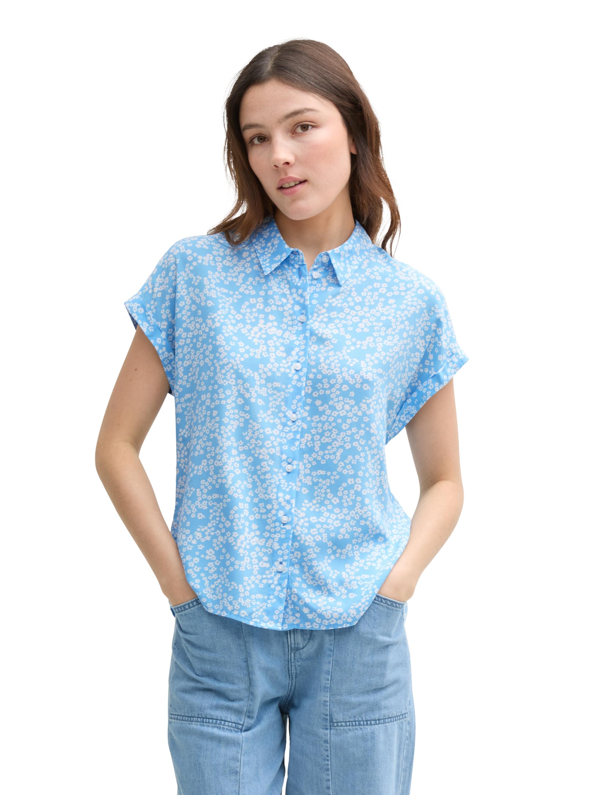 TOM TAILOR Denim Women's 1047035 Blouse, 38267-Small Flower Print, XL