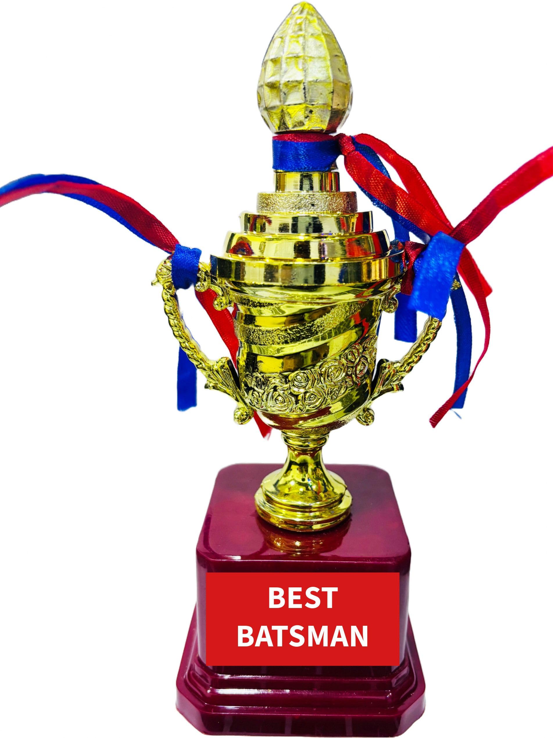 10.5-Inch Best Batsman Gold Plastic Trophy - Cricket Award F-366-picture-25