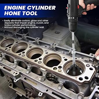 DASBET Engine Cylinder Hone Tool Set with Tool Box 3/4 to 7 Cylinders