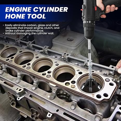 DASBET Engine Cylinder Hone Tool Set with Tool Box 3/4 to 7 Cylinders