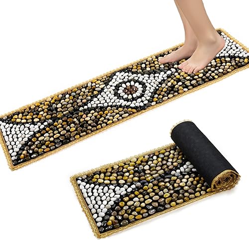Fardtry Pebbles - Alfombrilla de masaje para pies de reflexología, almohadilla de masaje para aliviar el dolor de pies, regalos de relajación para