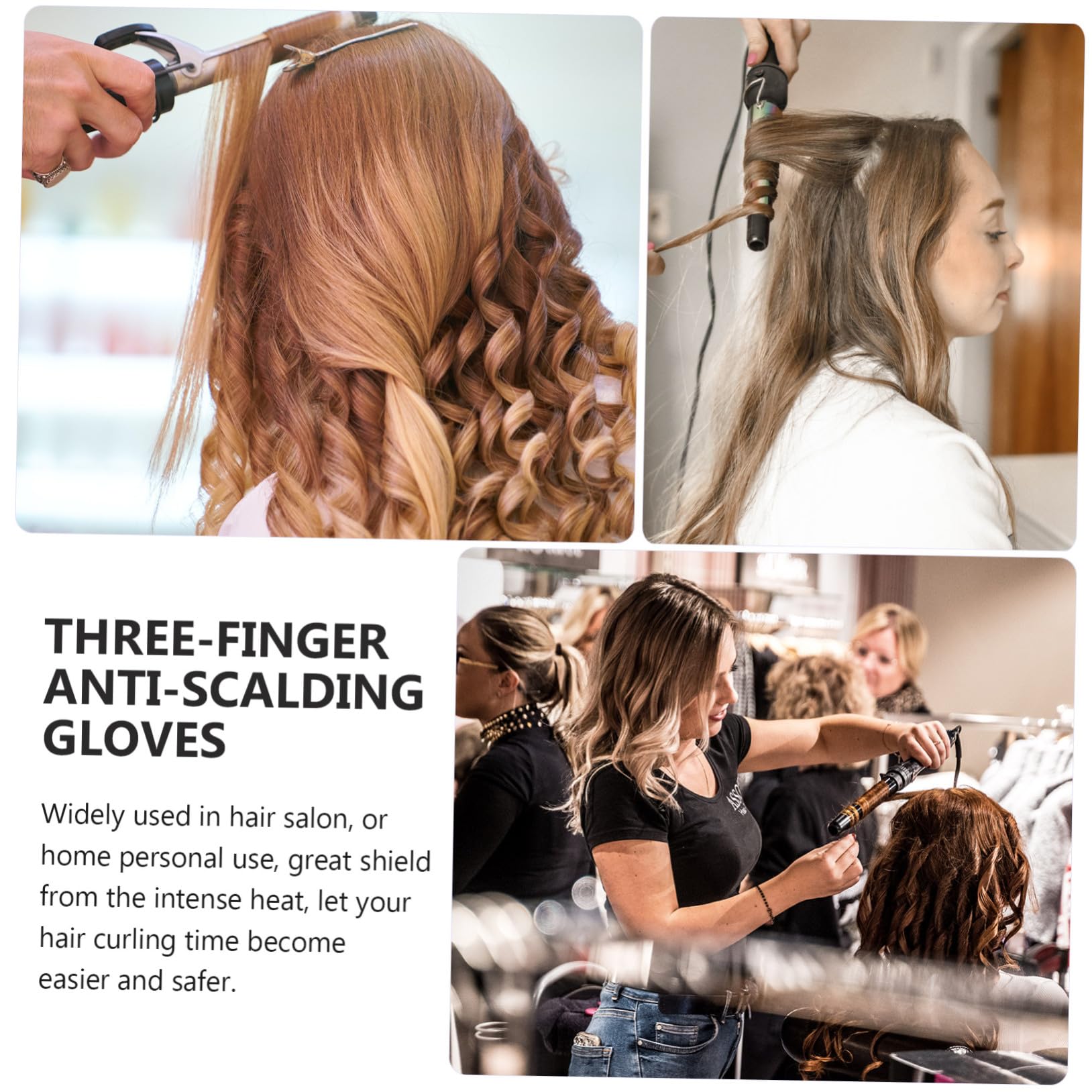 Anti-Chaleur De Coiffure Thermiques 2 Pièces Protecteurs De Doigts 8.27X3.54In Pour Salon Et Usage Domestique