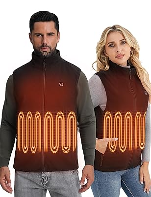 Heated Vest for Men and Women (Battery Pack Included), Fleece Heated Jackets for Men and Women