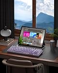 MageGee SKY98 Wireless Gasket Mechanical Gaming Keyboard, 96% Hot Swappable RGB Custom Creamy Keyboard with 5-Layer Sound Padding, BT/2.4G/USB-C, NKRO for Win/Mac (Lavender, Violet Switch)
