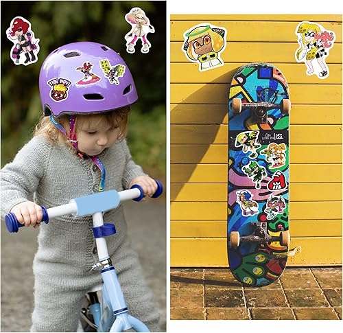 Miniatura 5 de Pounchi Calcomanías de juego Splash (100 unidades), calcomanías de juegos de dibujos animados, mercancía, regalos para suministros de fiesta,