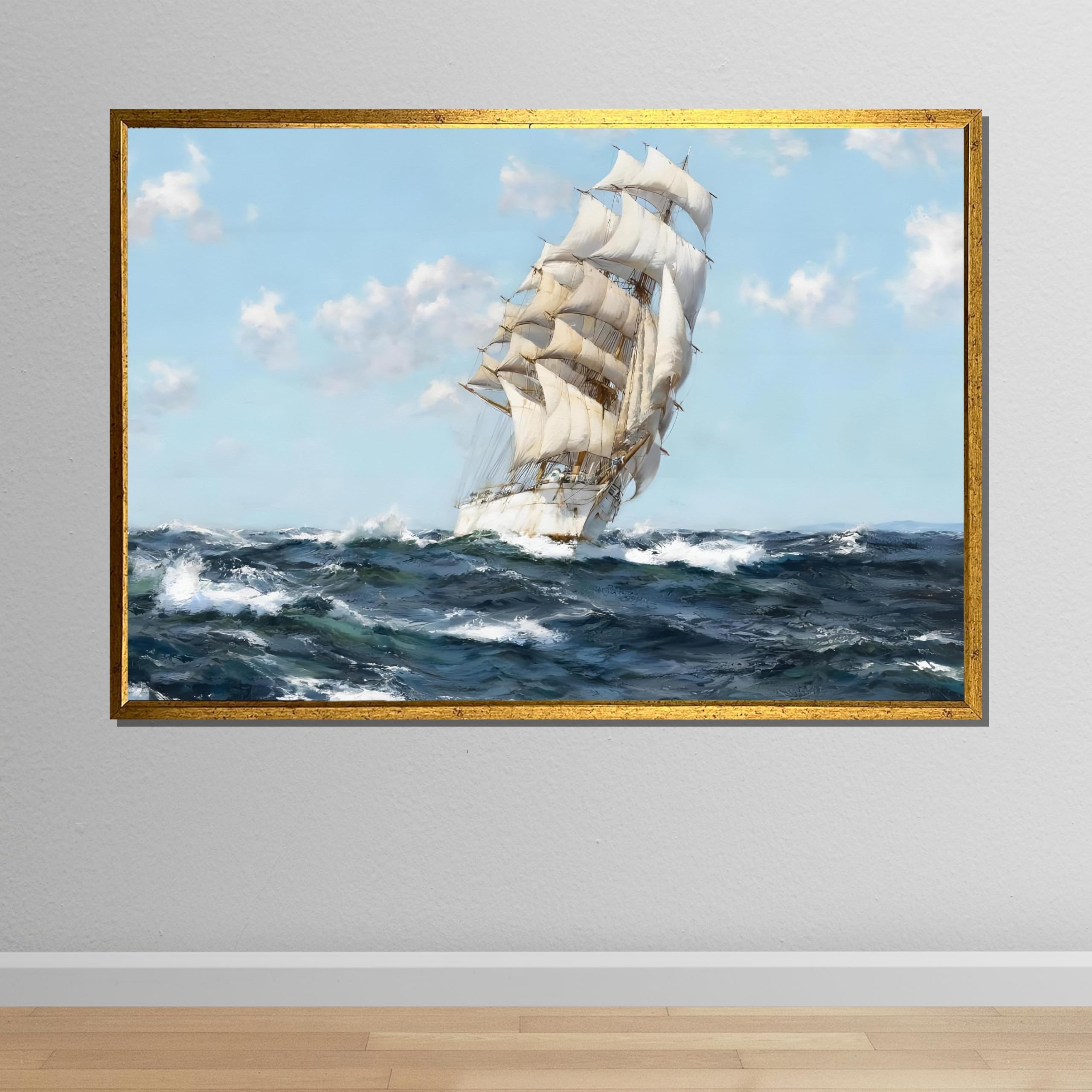 Voilier art mural grand format pour masquer mur vide - 8