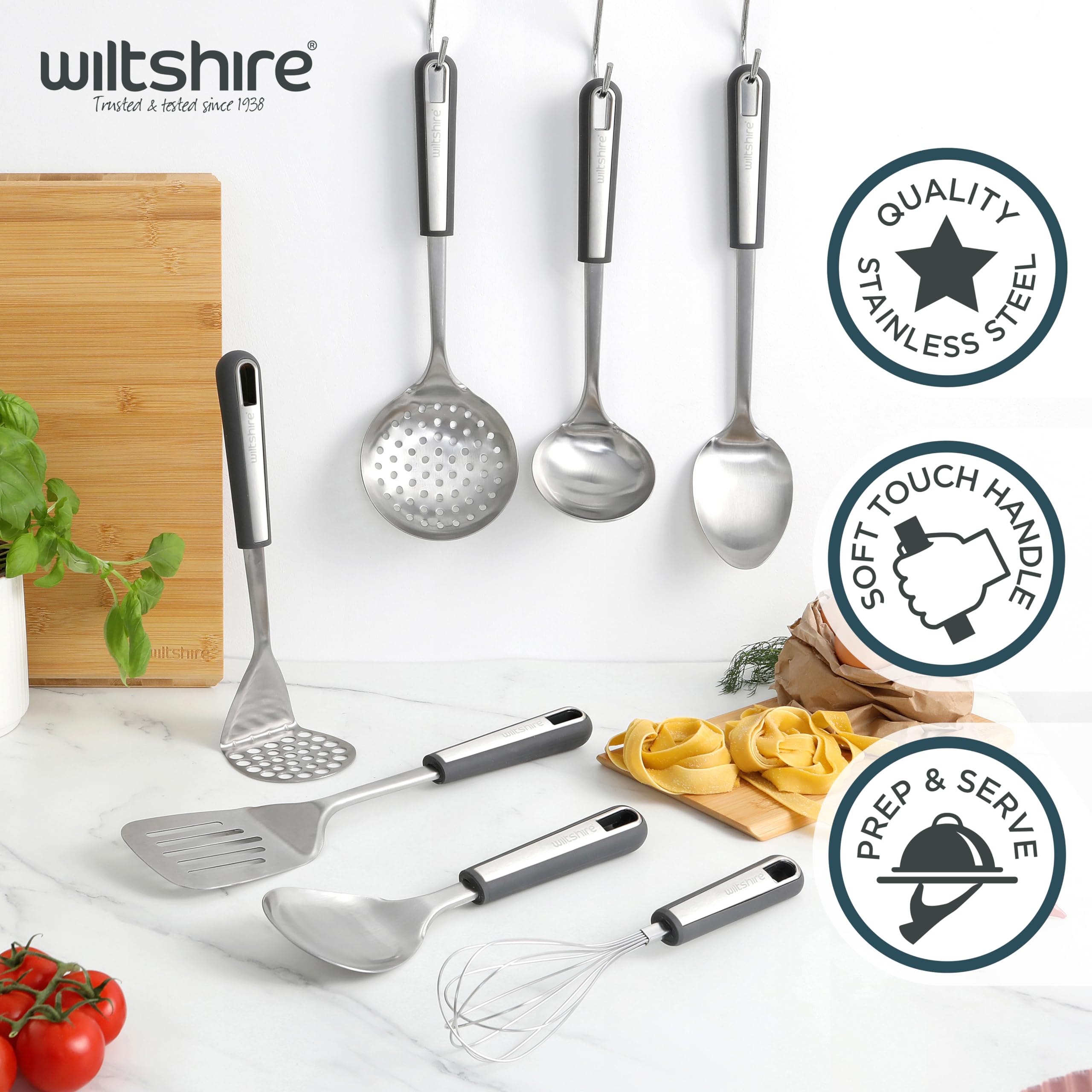 Wiltshire Aspire Slotted Turner, Stainless Steel, Flipping & Turning Tool, Cooking Spatula, Fish Slice - Image 3