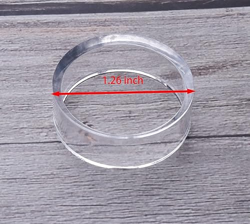 Miniatura 5 de sowaka 9 soportes de exhibición acrílicos transparentes pequeños redondos para anillos de béisbol, soportes de caballete para pelotas de tenis,