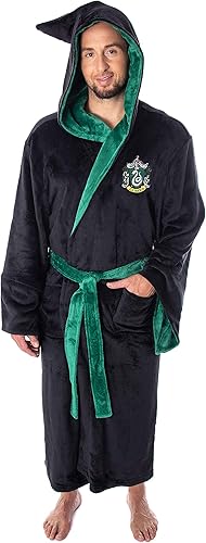 Harry Potter - Bata de felpa con capucha para adultos, Gryffindor, Slytherin, Ravenclaw, Hufflepuff, Hogwarts