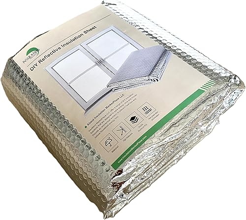 Insulation MARKETPLACE - Hoja de aislamiento reflectante para bricolaje, kit de ventana, puerta de garaje con núcleo de burbujas, escudo térmico,