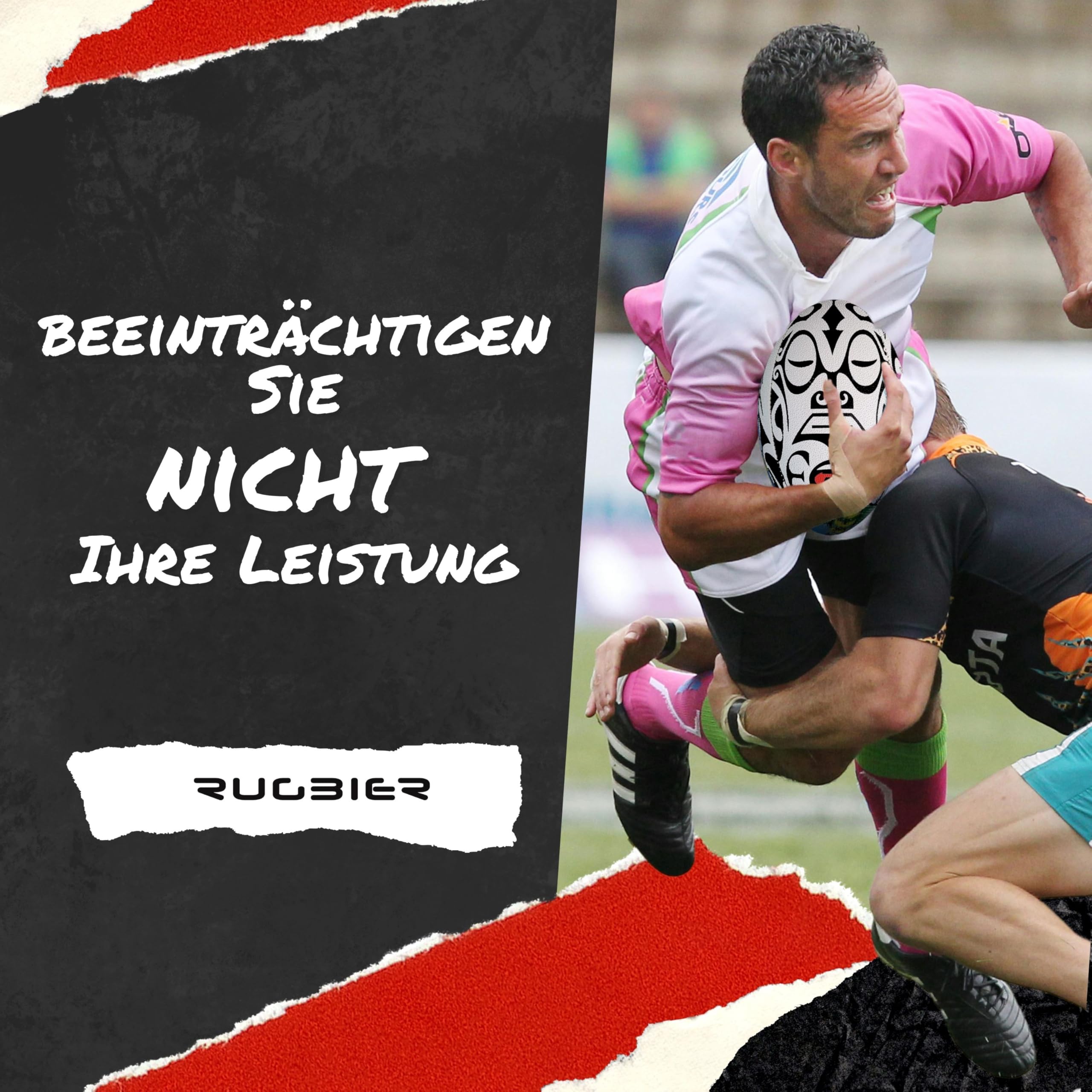 Trainings-Rugbyball Größe 5 – Premiumqualität – Für Training und Spiel – Herrenmannschaften & Seniorenteams – Maori Face