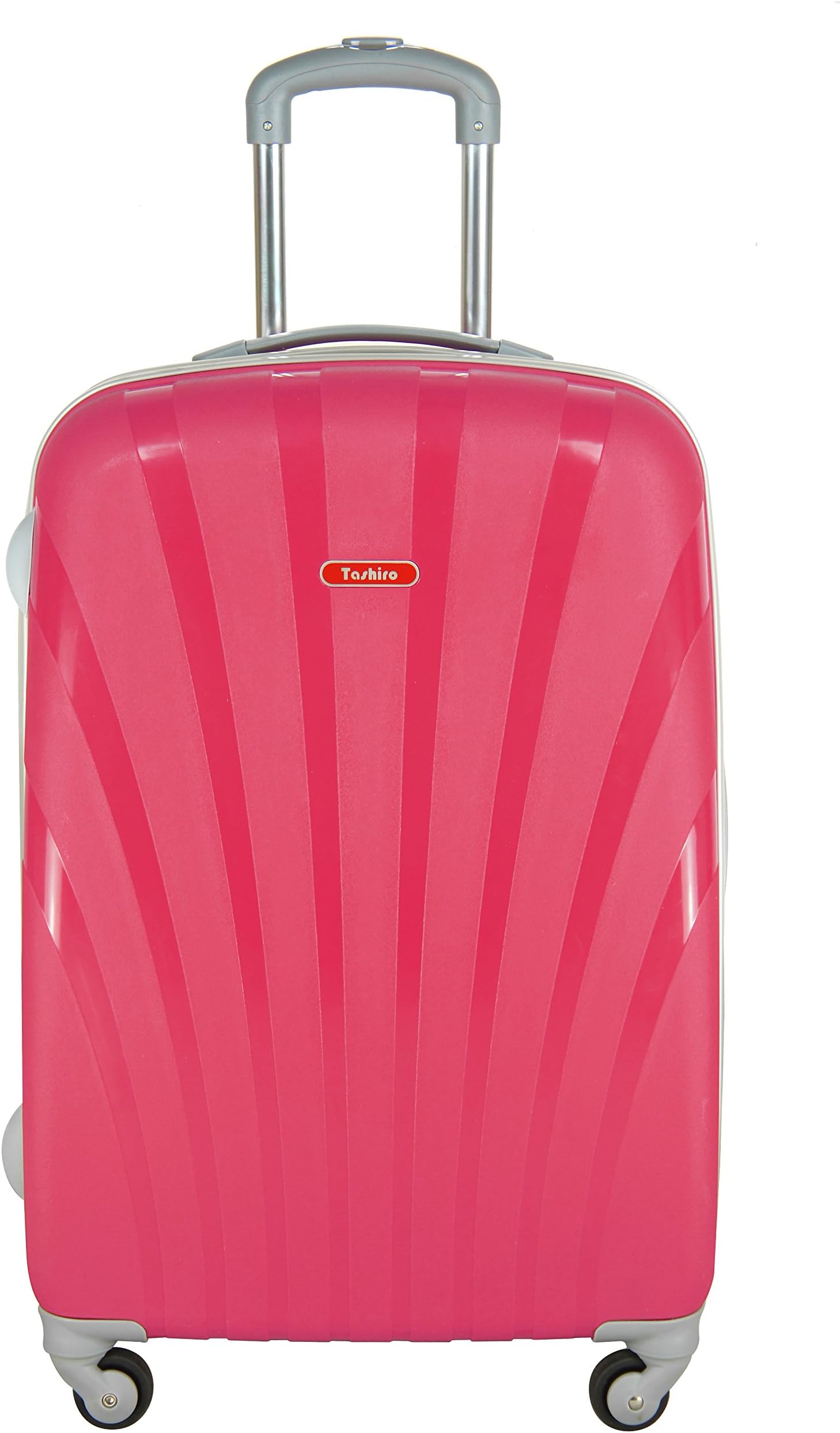 Tashiro Ultra Light Suitcase Carry On-Extended Trip Luggage 360 Spinners Candy Color (25'' Medium Trip, Candy Pink)