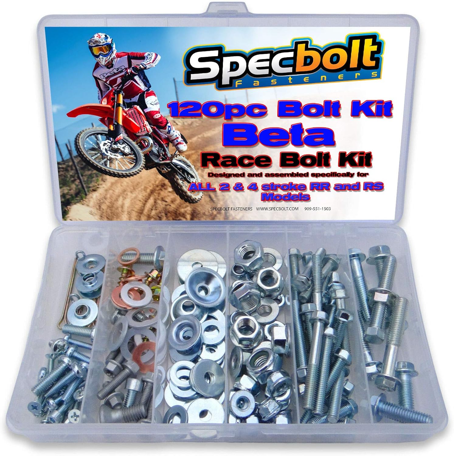 120pc Specbolt Beta RR RS Xtrainer Motorcycle Bolt Kit 250