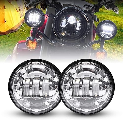 Miniatura 8 de LX-LIGHT 4.5 pulgadas negro LED auxiliar punto niebla luces paso lámpara para motocicletas proyector conducción lámpara