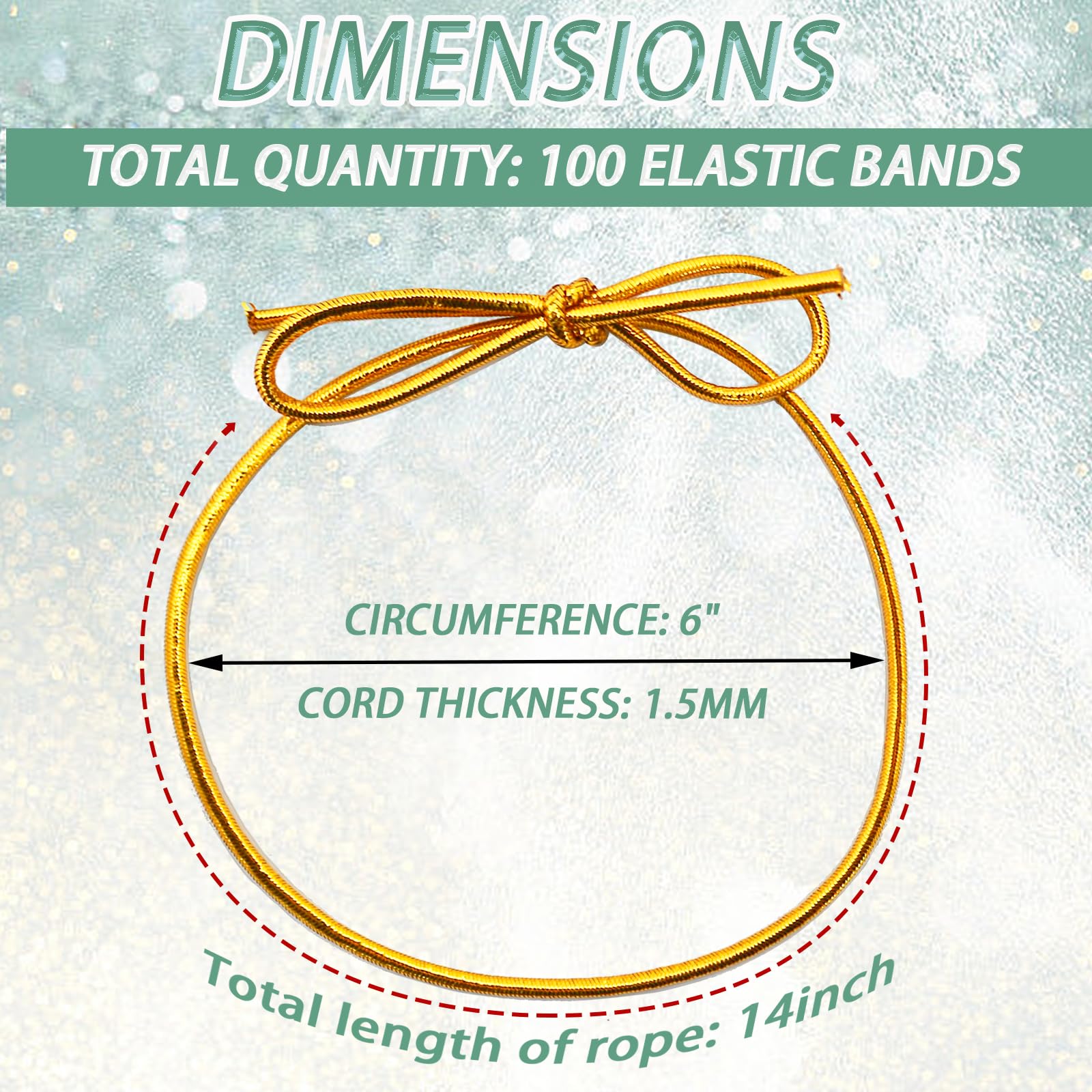 FQTANJU 100 Pcs Stretch Loops with Pre-Tied Bows from Elastic Ribbon - Image 3