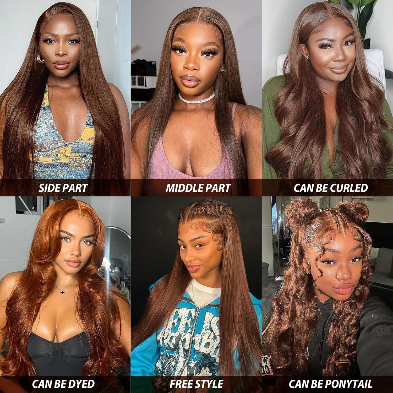 13x6 HD Lace Front Wig Human Hair, Pre-Plucked Straight Brazilian Virgin Hair