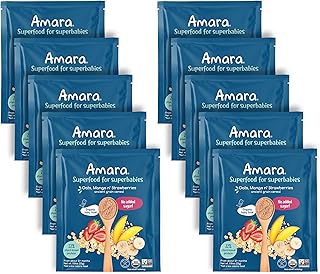 Amara Stage 3 Ancient Grain Baby Cereal: Organic, Shelf-Stable & Nutrient-Dense (10 Pouches)