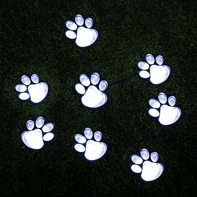 Paw Print Solar Lights