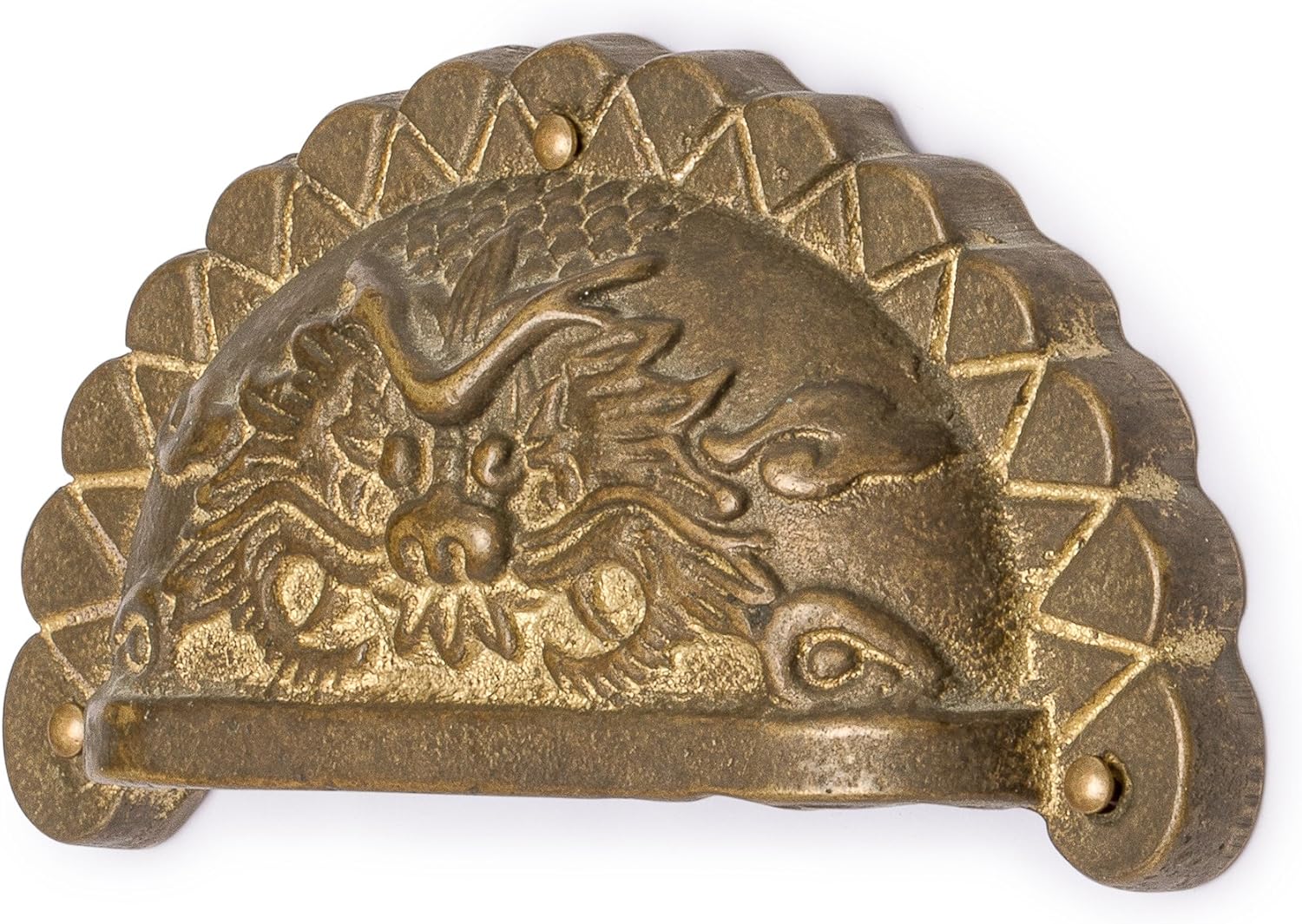 Hardware Philosophy Dragon Brass Drawer Handle Pulls Hardware 3.4" - Set of 2