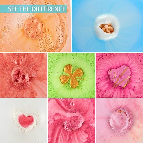 Miniatura 3 de 9 bombas de baño para niños y niñas, juego de bombas de baño de burbujas con juguetes de joyería, regalo de sirena orgánica, juego de regalo de