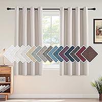 Vista 17 de H.VERSAILTEX Cortina de lino para oscurecer la habitación para dormitorio/sala de estar, cortinas opacas extra anchas de 100 x 84 pulgadas
