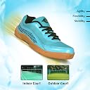 Nivia Flash 2.0 Badminton Shoes for Men, PVC Synthetic Leather & Mesh Upper, Duo-Foam Midsole, Lightweight Non-Marking Herringbone Sole, Superior Grip & Cushioning (Blue, UK11) gallery image
