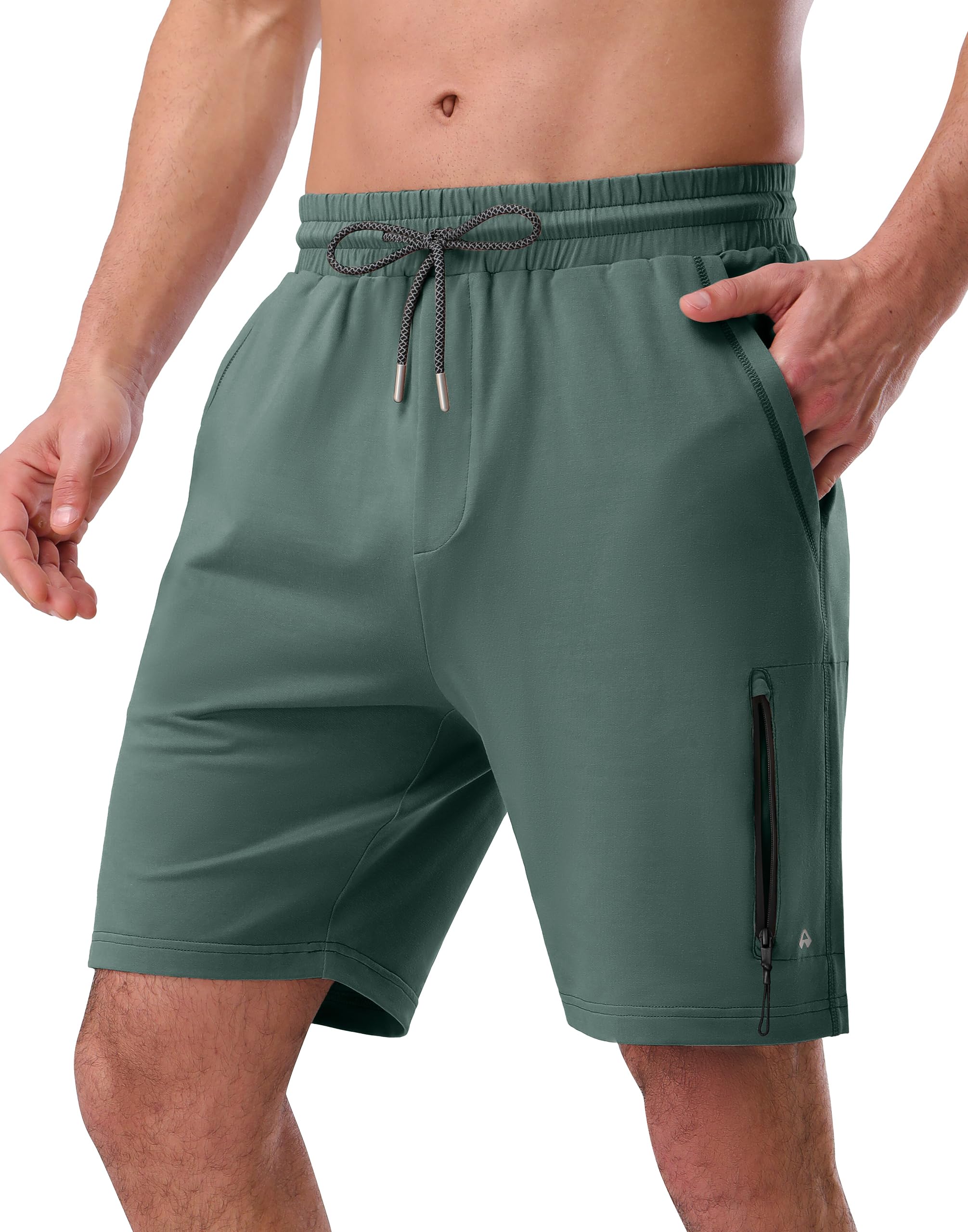 Pioneer Camp Sweat Shorts for Men 7" Inseam Cotton Athletic Casual Shorts with 4 Pockets for Gym Workout Lounge Summer Shorts