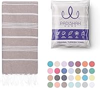 Vista 30 de Toalla de playa turca de gran tamaño, 38 x 71 pulgadas, 100% algodón turco, sin arena, de secado rápido, toalla turca extra grande, toalla de viaje