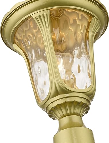 Miniatura 6 de Livex Lighting 7855-14 Oxford - Cabezal de poste para exteriores, 1 luz, color negro ("19" x 9.5" x 19"")