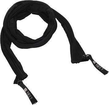 NEET Cable Keeper AV 48" Inch Zippered Cable Organizer Cord Management Sleeve Spandex Wire Cover For TV Blu-Ray DVD Speaker Home Theatre Adjustable PC Computer Office Desk Hider Premium Wrap Flexible - Black