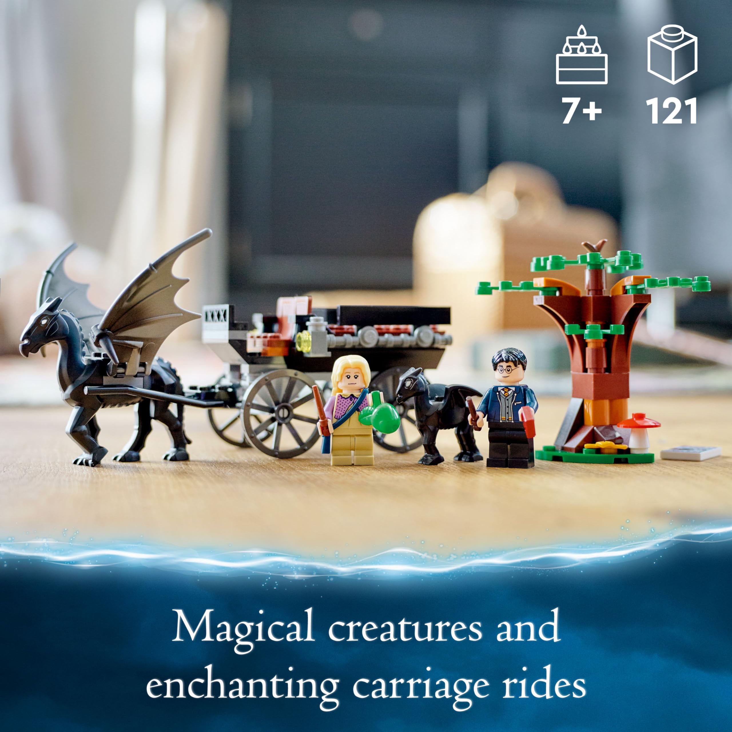 LEGO 76400 Harry Potter Carruaje y Thestrals de Hogwarts, Caballos de Juguete, Set de Construcción con Mini Figuras de La Orden del Fénix - 3