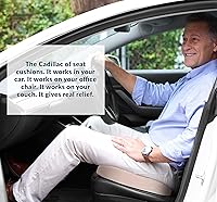 Vista 6 de ComfiLife - Cojín prémium de gel y espuma viscoelástica para silla de oficina, escritorio y asiento de automóvil, recomendado por doctores para Beige