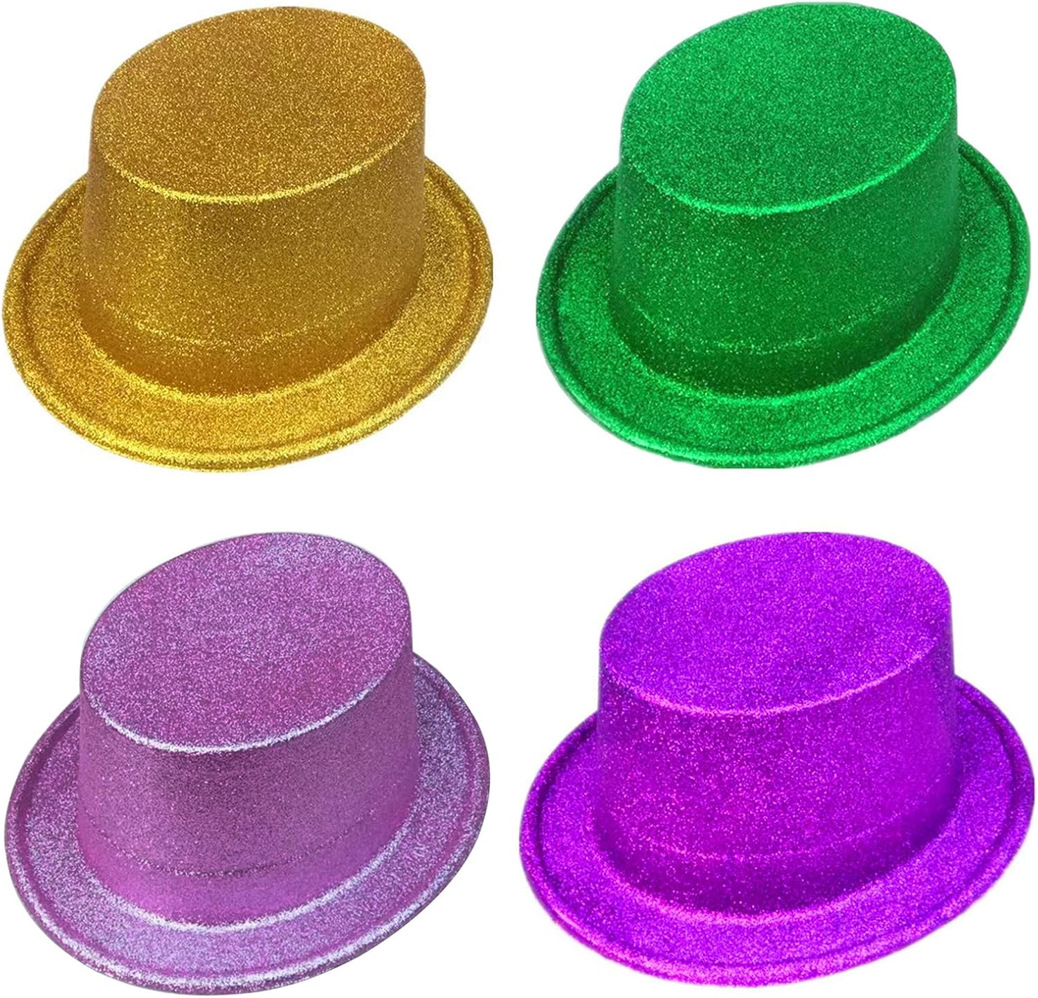 Adult Glitter Powder Cowboy Top Hat Wide Brim Sparkling Fedora Cap Head Cover For Carnival Christmas Glitter