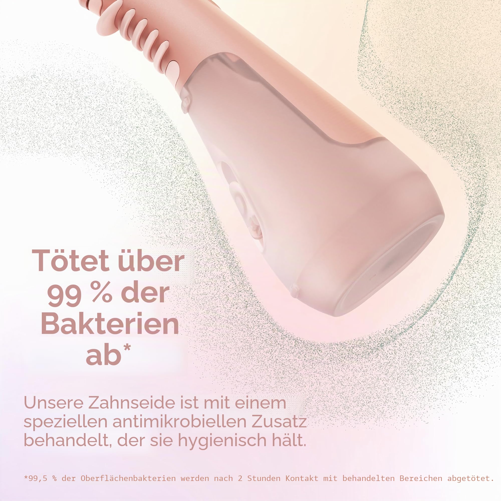 ORDO Hydro Sonic Munddusche, kabellos, 3 Druckstufen, Roségold | Munddusche für unterwegs, USB-Ladegerät, tragbar, von Zahnmedizinern empfohlene Munddusche